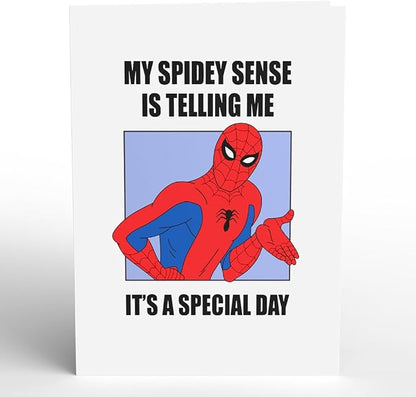 Lovepop Pop-Up Marvel Card - Birthday 3D Spiderman Greeting Card for Boys, Men, Son - Spidey Sense - 5" x 7" - Blank Note Card & Envelope Included