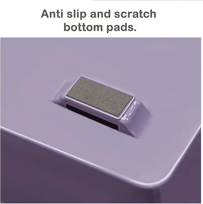 Acrimet 2 Tier Side Load Letter Tray Facility, Desktop File Organizer, A4 Letter Size Paper Organizer, Minimalist Storage Solution Paper Tray for Office, Home, Classroom (Plastic, Solid Purple Color)