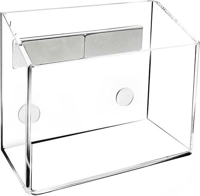 Simetufy Whiteboard Marker Holder, Strong Magnetic Dry Erase Marker Holder for Marker, Pens, Pencils, etc, Non-slip Acrylic Magnetic Pen Holder for Fridge, Lockers, Whiteboards - Transparent, 1 Pack