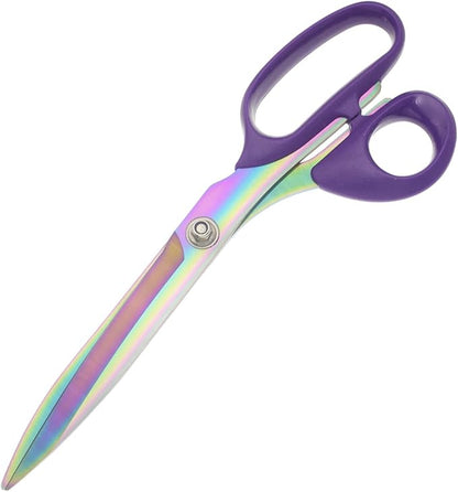 Fabric Scissors,Multi-Purpose Heavy Duty Colorful Titanium Plated Stainless Steel Sewing Scissors,Sewing Fabric Leather Dressmaking Shears Professional Crafting (10 Inch)