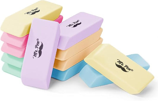 Mr. Pen- Erasers, Pencil Eraser, 12 Pack, Pastel Colors, Eraser, Erasers for Drawing, Eraser Pencil, Pencil Erasers, Erasers for Kids, Art Erasers for Drawing, Artist Eraser, Candy Color Eraser