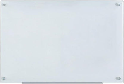 Audio-Visual Direct Magnetic White Glass Dry-Erase Board Set - 36 x 24 Inches -