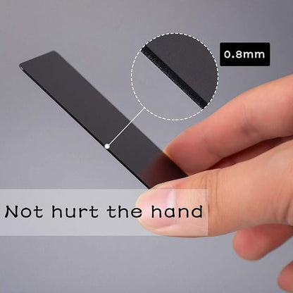 Thick Black Aluminum Metal Business Cards Anodized Aluminum 86 X 54 X 0.8mm 15 pcs Include Protector Sleeves(Frosted)