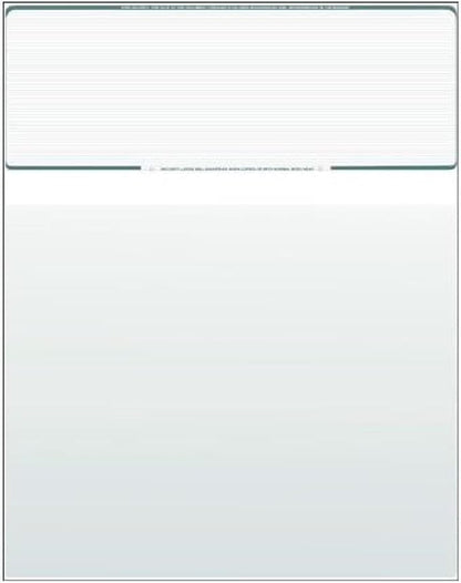 Compuchecks Check on Top Blank Check Paper - 1000 Pack, Quick-Books & Laser Printer Compatible - Security Business Checks with Voucher - 8.5" x 11" Green Pinstripe
