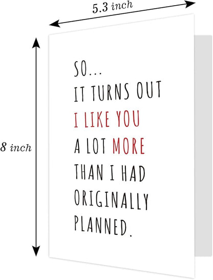 Ogeby Funny Valentine’s Day Card Gifts for Boyfriend Girlfriend, Cute Anniversary Cards Gifts for Husband Wife, Humor Valentine’s Day Cards Gifts for Couple Friends Men Women