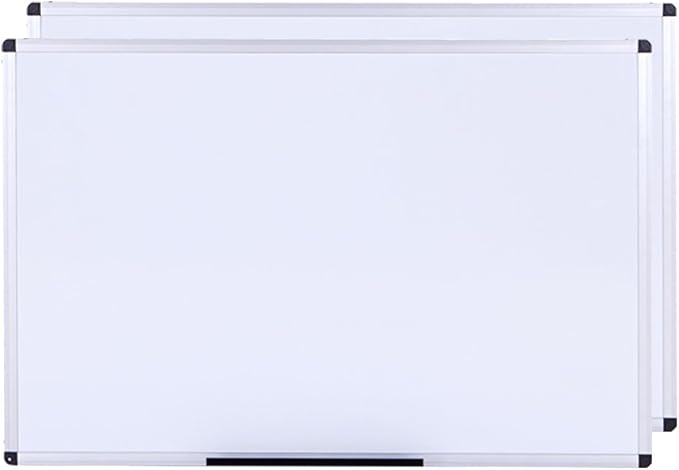 VIZ-PRO Dry Erase Board/Whiteboard, Non-Magnetic, Pack of 2, 72 x 40 Inches, Wall Mounted Board for School Office and Home