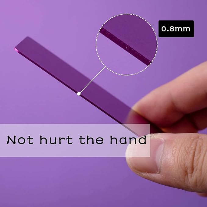 Thick Purple Aluminum Metal Business Cards Anodized Aluminum 86 X 54 X 0.8mm 15 pcs Include Protector Sleeves(Frosted)