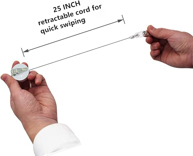 Retractable Badge Reel Clip, Badge Holder with Alligator Clip, Cute Badge Clip on ID Name Card Holders for Nurse Doctor and Office (5Pack Marble)