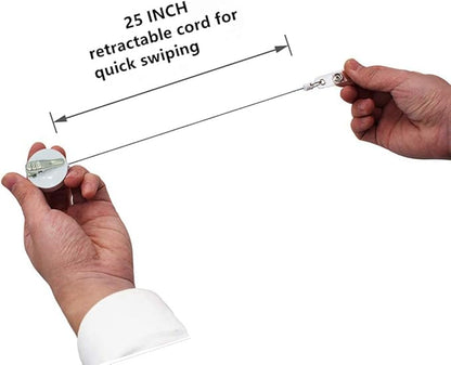 Retractable Badge Reel Clip, Badge Holder with Alligator Clip, Cute Badge Clip on ID Name Card Holders for Nurse Doctor and Office (5Pack Marble)