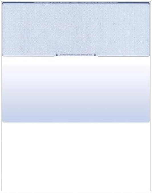 Compuchecks Check on Top Blank Check Paper - 250 Pack, Quick-Books & Laser Printer Compatible - Security Business Checks with Voucher - 8.5" x 11" Blue Diamond
