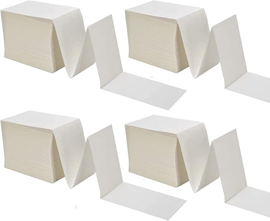 9527 Product Fanfold 4 x 6 Direct Thermal Labels White Perforated Shipping Labels,1000 Labels per Stack,4 Stacks Total 4000 Labels