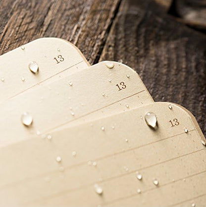 Rite in the Rain Weatherproof Mini-Stapled Notebook, 3 1/4" x 4 5/8", Tan Cover, Universal Pattern, 3 Pack (No. 971TFX-M)