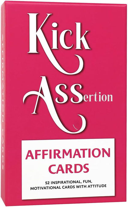VAPARA DESIGNS KickAss Affirmation Cards For Women with Stand - Sweary Motivational And Inspirational Cards - Funny Gift For Women