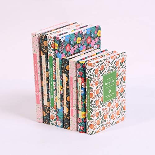 Flowery Journal, Planner Notebook and Calendar Schedule Organizer (Black Adonis, A6(7 inch))