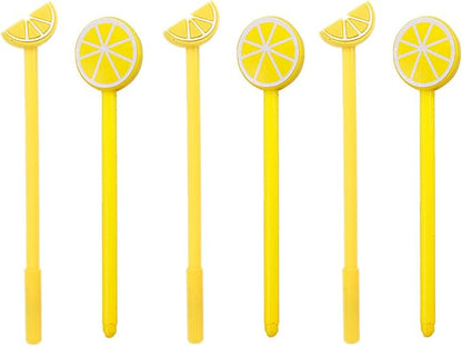 YYaaloa 30pcs Lemon Pens Cute Gel Ink Pens 0.5mm Black Ink Novelty Pens for Child, Women Coworkers Office School Home Wedding Bridal Shower Gifts Party Supplies (Cute Lemon 30pcs)