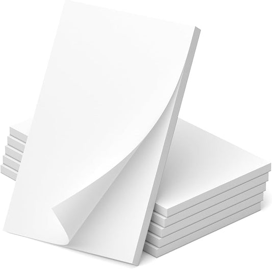 Note Pads 3x5, 6 Pack Small Notepads 3x5 Memo Pads, Small Notebooks 3x5 Scratch Pads, Small Writing Pads of Paper 3x5, White Mini Notepad 3x5 Blank Server Pads, Writing Notes Paper, 50 Sheets/Padad