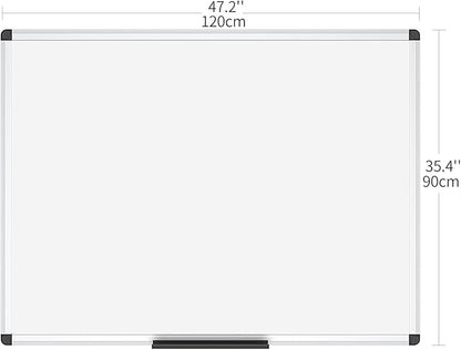 VIZ-PRO Dry Erase Board/Whiteboard,48 x 36 Inches, Wall Mounted Board for School Office and Home