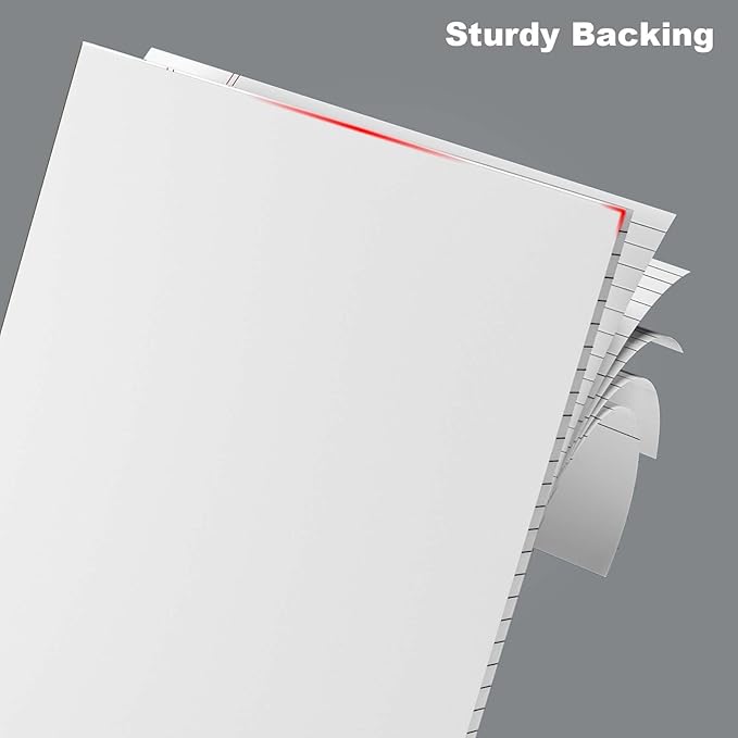Legal Pads 8.5 x 11 Note Pads 8.5 x 11 Wide Ruled Notepad Lined Paper Writing Pads for Home, School, Office Use, 80gsm Perforated Legal Pad - Sturdy Cardboard Backing Support, 5 Pack (30 Sheets/Pad)