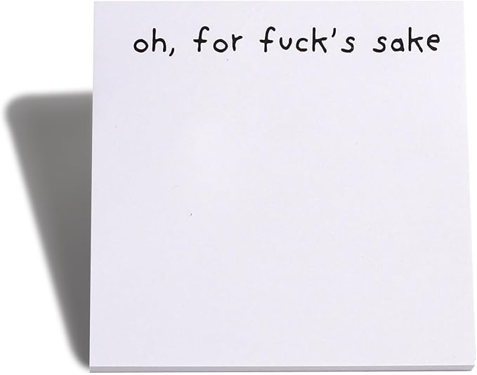 Fresh Outta Fucks Pad and Pen Funny Sticky Notes and Pen Set White Elephant Gift Novelty Pen Funny Desk Accessory Fun Gifts for Friends (A-Set 2 Pen+4 Notes)