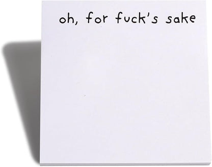 Fresh Outta Fucks Pad and Pen Funny Sticky Notes and Pen Set White Elephant Gift Novelty Pen Funny Desk Accessory Fun Gifts for Friends (B-Set 2 Pen+4 Notes)