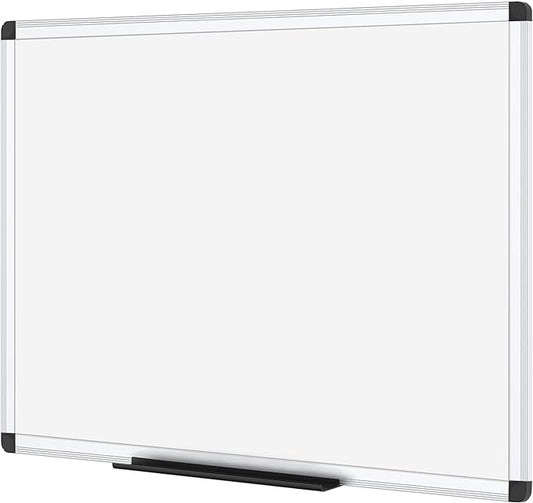 VIZ-PRO Magnetic Dry Erase Board, 24 X 18 Inches, Silver Aluminium Frame