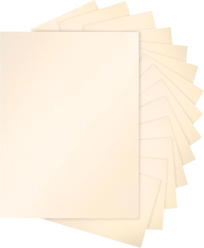 28 Sheets Shimmer Cream Cardstock 8.5 x 11 Off White Paper, 250gsm/92lb Premium Ivory Card Stock for DIY Cards Making, Greeting Cards, Wedding Invitations, Menus, Certificate Paper