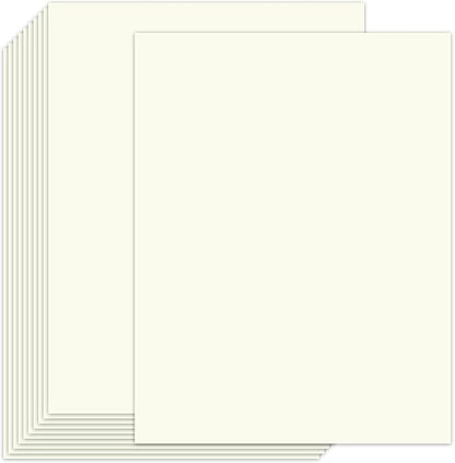 100 Sheets Cream Cardstock Paper 8.5 x 11 Ivory Paper,65lb Premium Off White Card Stock for Paper Crafting,Invitations,Certificates,Card Making