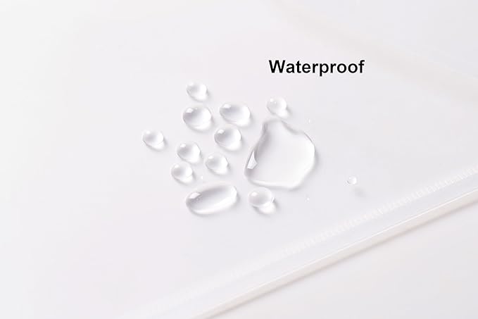 8.5 x 11 Vertical Clear Letter Sized Plastic Envelopes Document File Storage Holder 20 Pack Hook Loop Closure