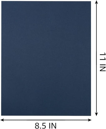 30 sheets Cardstock Paper 8 1/2 x 11 Inches for Crafts and Invitations (Navy Blue)