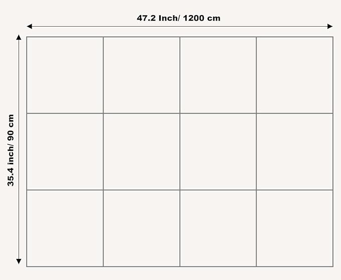 Large Cork Board Alternative - 47"x35" 12 Pack Felt Wall Tiles with Safe Removable Adhesive Tabs, Cork Wall Tiles Cork Board for Home Office Pin Board Tack Board 48 x 36 - Prussian Blue