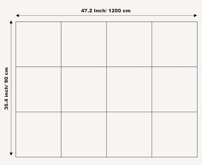 Large Cork Board Alternative - 47"x35" 12 Pack Felt Wall Tiles with Safe Removable Adhesive Tabs, Cork Wall Tiles Cork Board for Home Office Pin Board Tack Board 48 x 36 - Gray Blue