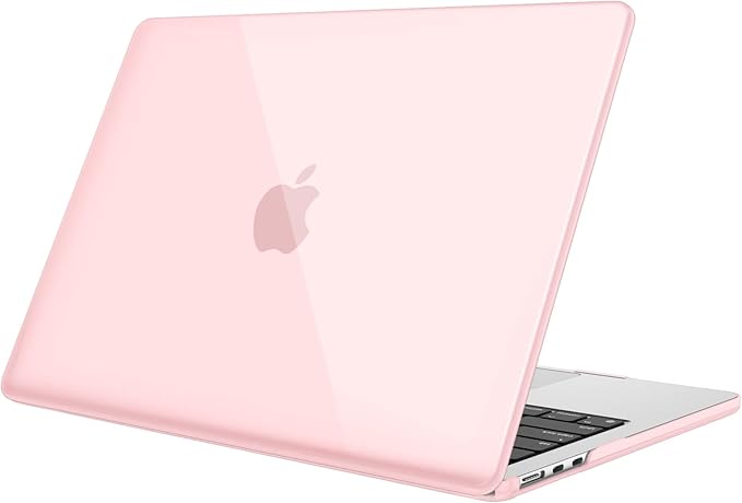 Fintie Case for MacBook Air 13.6 Inch A3113 A2681 (2022 2023 2024 Release) - Snap On Hard Shell Cover for MacBook Air 13.6" M2 M3 Chip with Liquid Retina Display and Touch ID (Crystal Pink)