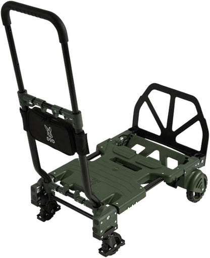 DOD Camp Barrow – Folding Hand Truck Dolly - Upto 260 lbs Capacity Handtruck - Adjustable Luggage Cart - Collapsible Cart - Foldable Cart with Wheels for Camping, Travel, Picnic