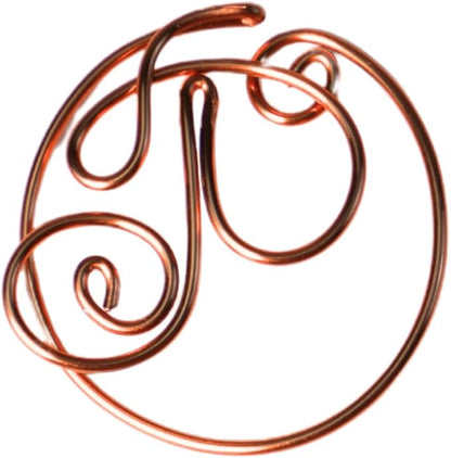 Personalized Initial Copper Bookmark, Set of 5, Handmade Copper Gift for Her, Him, Couple on Birthday, Wedding Anniversary, Alphabet Bookmark (P)