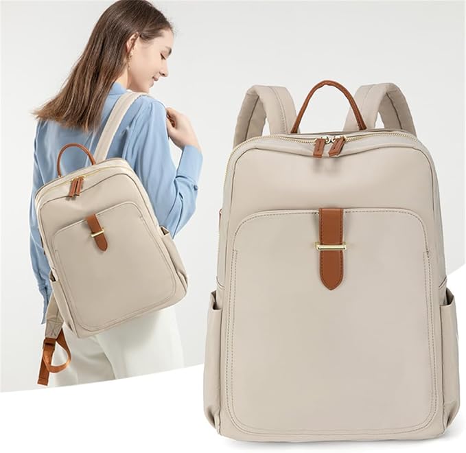 Versatile Oxford Cloth Women's Backpack - Minimalist Design for Daily Commute, Laptop Storage, and More! (Dark Grey)
