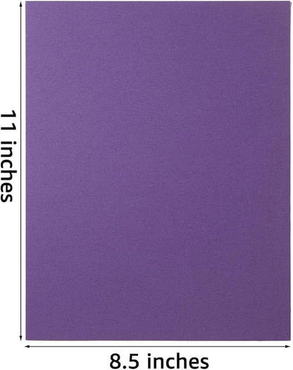 30 Sheets 8.5x11 Color Tones Cardstock Paper 250GSM Thick Paper Cards for Birthday Party, Invitations and DIY Crafts Decoration (Purple)