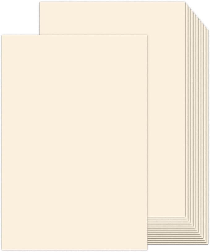 Cream Blank Cover Stock 11x17 100 Sheets Thick Card Stock, Goefun 80lb Ivory Heavyweight Legal Size Printer Paper for Arts and Crafts, Flyers, Menus, Posters