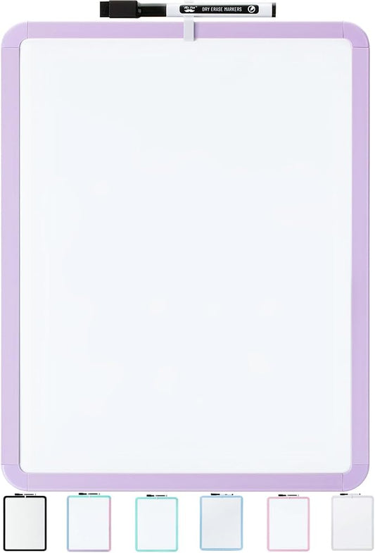 Mr. Pen- Dry Erase Board, 14” x 11” with a Black Dry Erase Marker, Purple Frame, Small White Board Dry Erase, Dry Erase Board Small Dry Erase Board, Small Whiteboard