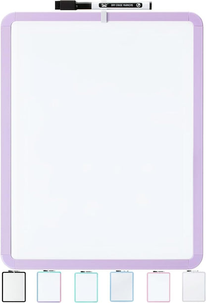 Mr. Pen- Dry Erase Board, 14” x 11” with a Black Dry Erase Marker, Purple Frame, Small White Board Dry Erase, Dry Erase Board Small Dry Erase Board, Small Whiteboard