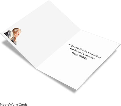 NobleWorks - Humorous Birthday Paper Card with 5 x 7 Inch Envelope (1 Card) Bday Old Enough C2335BDG