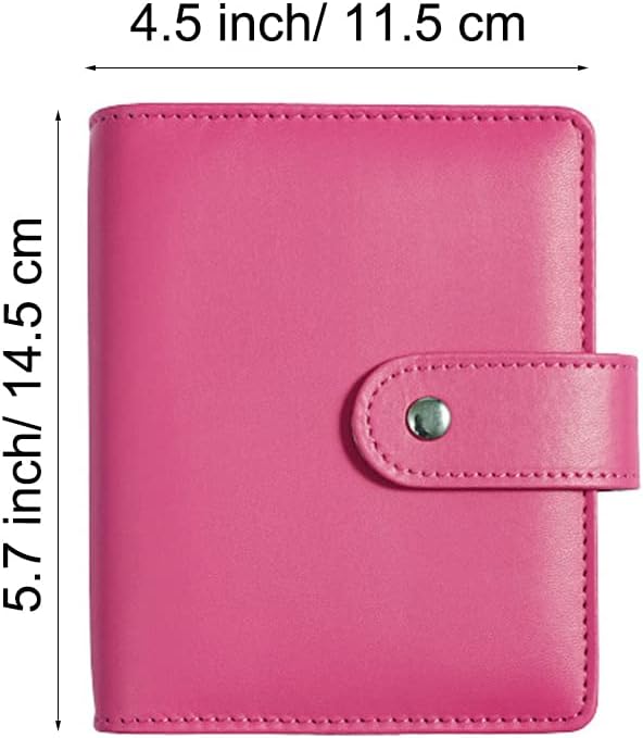 A7 Budget Binder Set - Mini Money Organizer for Cash Saving, Cash Stuffing Envelope System, Planner Binders with Pockets, Sheets and Stickers, Rose Red