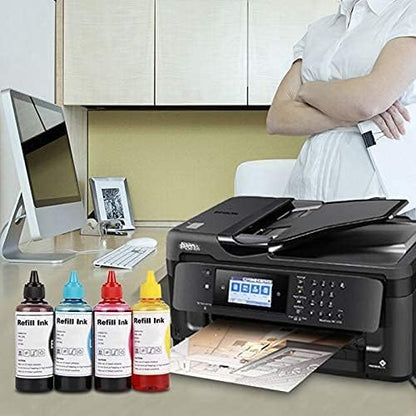 Black Regular Refilled Ink for T254 T252XL120-BCS T252XL220 T252XL320 T252XL420 Workforce WF-7710 WF-7720 WF-7210 WF-3630 WF-7620 WF-7610 WF-3640 WF-3620 Use for Refillable Cartridges or CISS