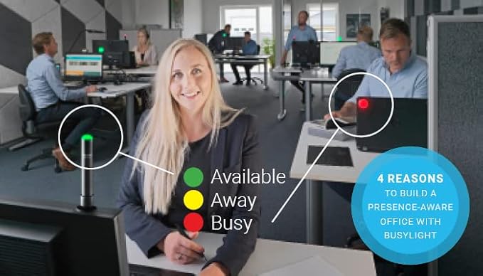 Busylight UC Alpha (15306) - Presence Light and Ringer - Do not Disturb Light - Free Busylight Software for Most UC Platforms and Softphones