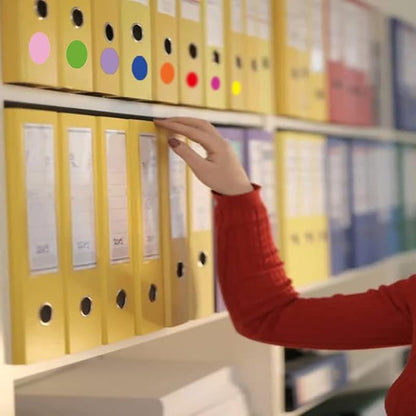 1540 PCS Colored Dot Stickers,Round Color Coding Labels, Polka Circle Dot Label Sticker for Office,Classroom,Papers Etc