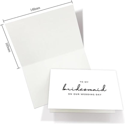 Bridesmaid Proposal Card with Envelope, To My Bridesmaid On Our Wedding Day Cards.（Bridesmaid B）