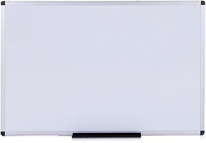 VIZ-PRO Magnetic Whiteboard/Dry Erase Board, 48 X 48 Inches, Silver Aluminium Frame