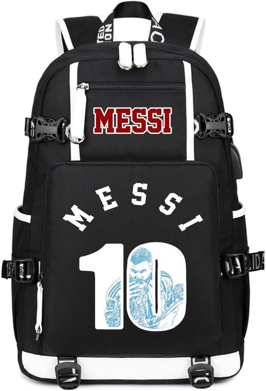Soccer Superstar M-essi 10 Multifunctional Laptop Backpack Teenage Travel Backpack Fans Schoolbag (A2)