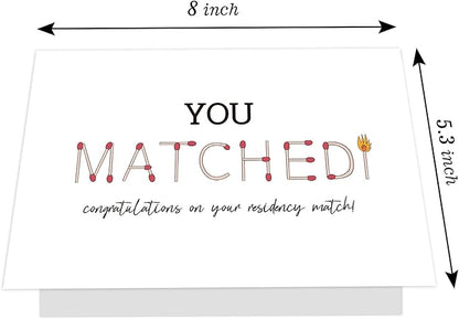 Ogeby Funny Match Day Congrats Card Gifts, Match Day Residency Card Gifts for Him Her, Medical School You Matched Card