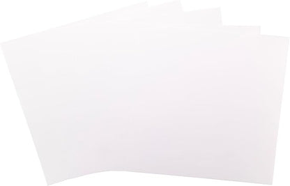 Cardstock 12 x 12 Paper Pack - 65lb Smooth Card Stock for Crafts, Cardmaking, Art Projects - 50 Square Scrapbook Sheets - Double Sided with Solid Core, Brilliant White