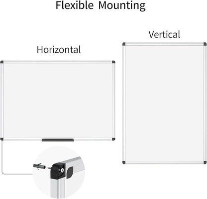 VIZ-PRO Magnetic Whiteboard/Dry Erase Board, 18 X 12 Inches, Includes 1 Eraser & 2 Markers & 4 Magnets